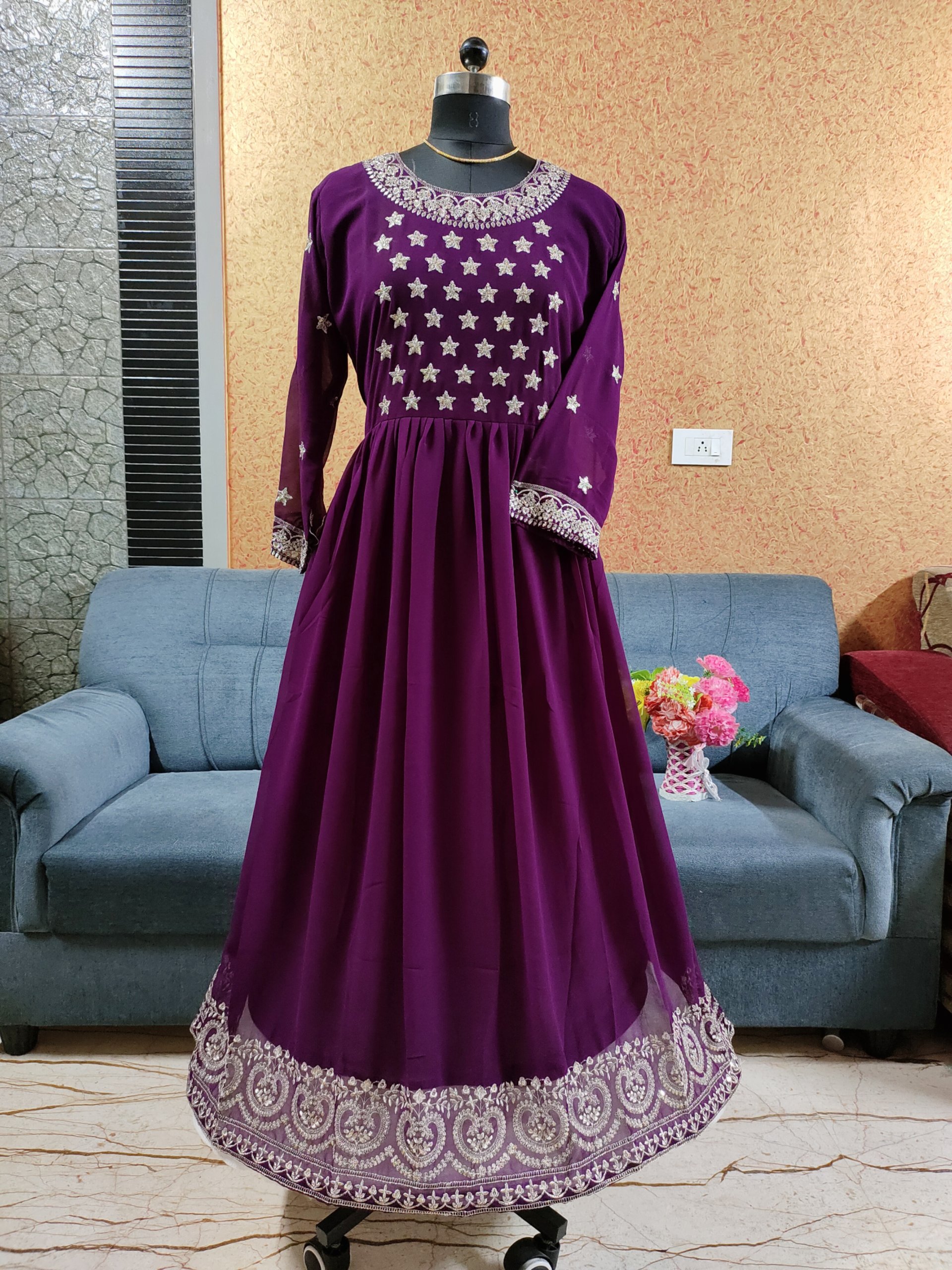 Party Wear Umbrella Kurtis