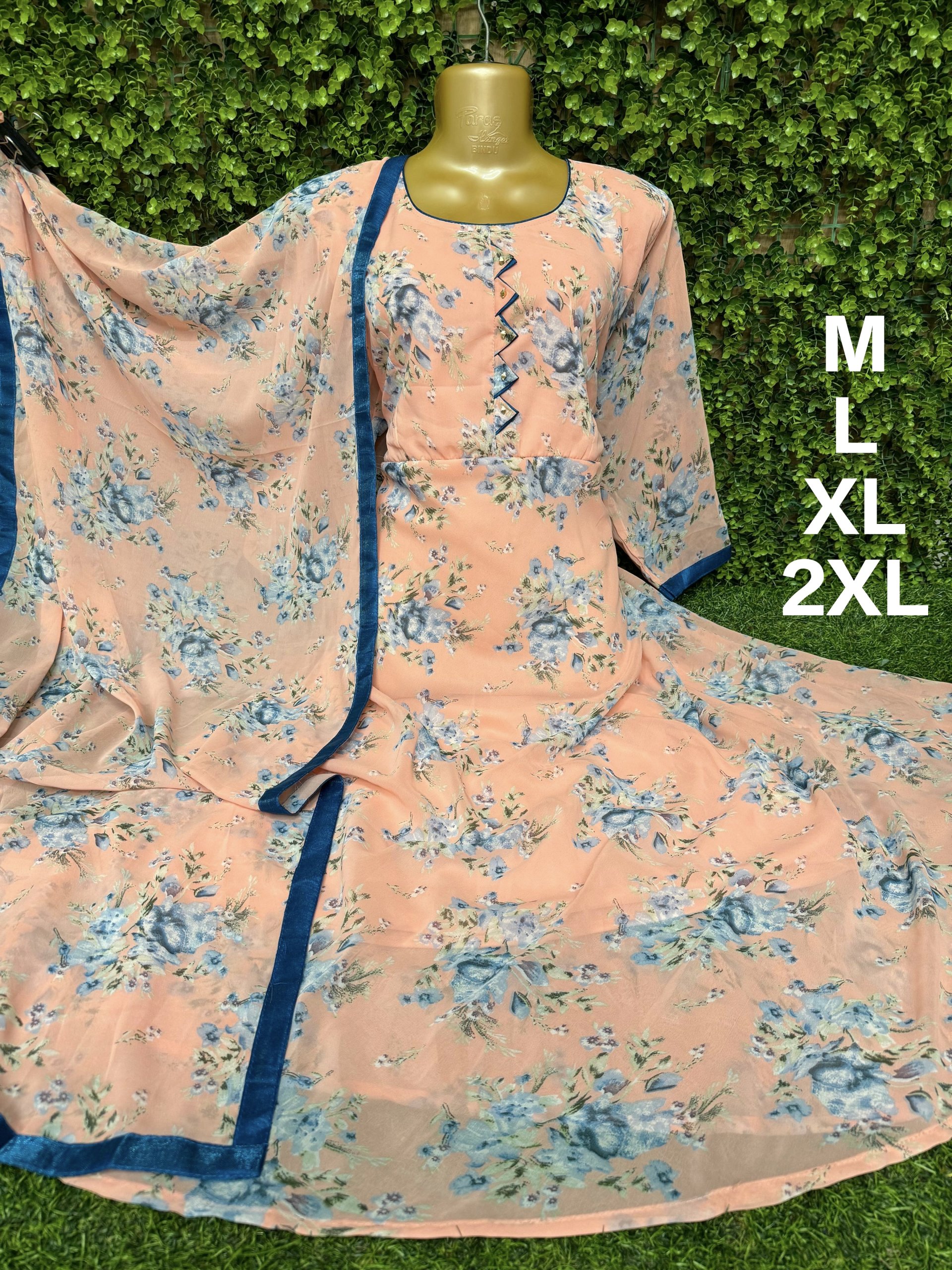 KURTI WITH SHAWL (GEORGETTE)