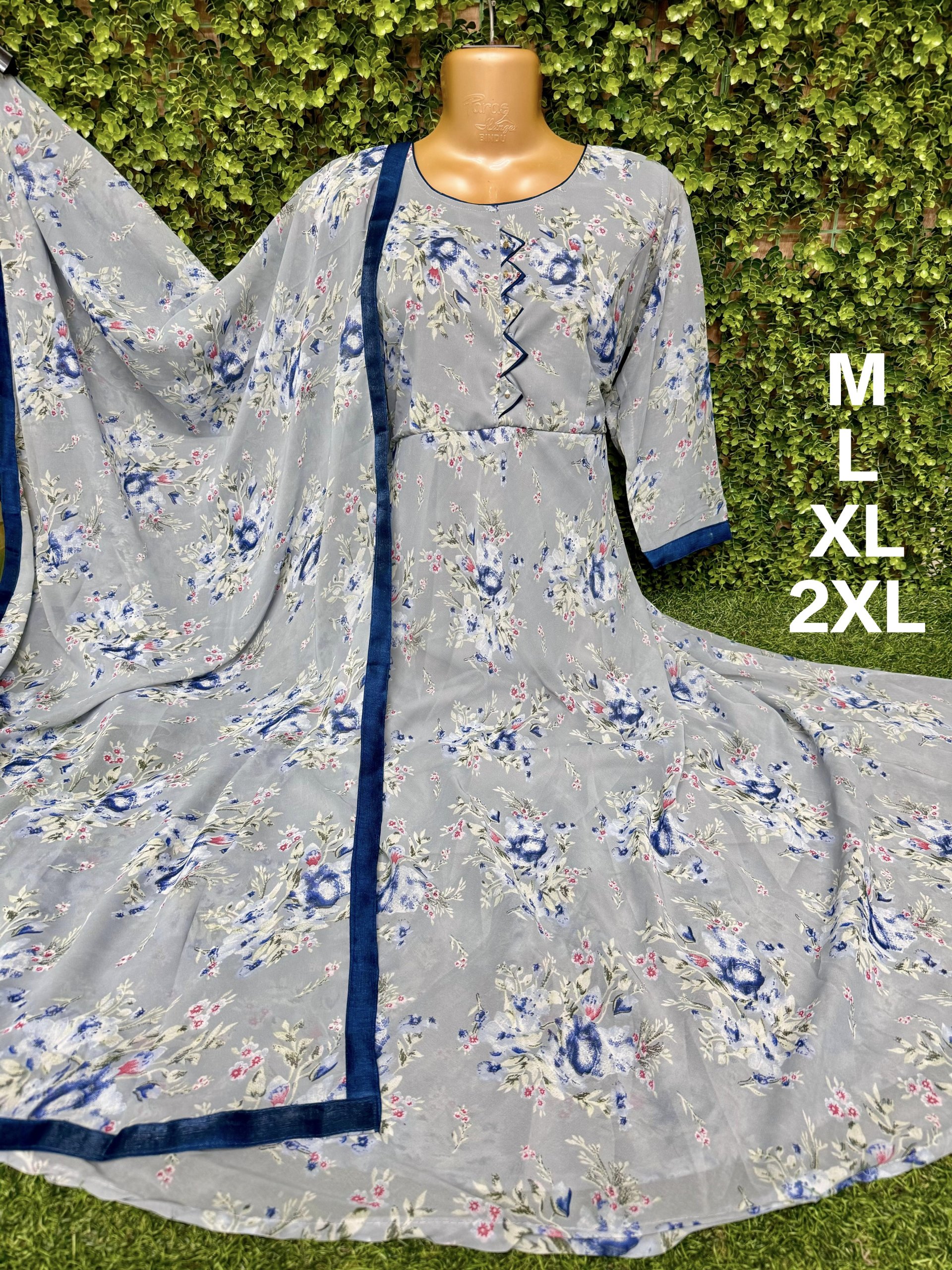 KURTI WITH SHAWL (GEORGETTE)