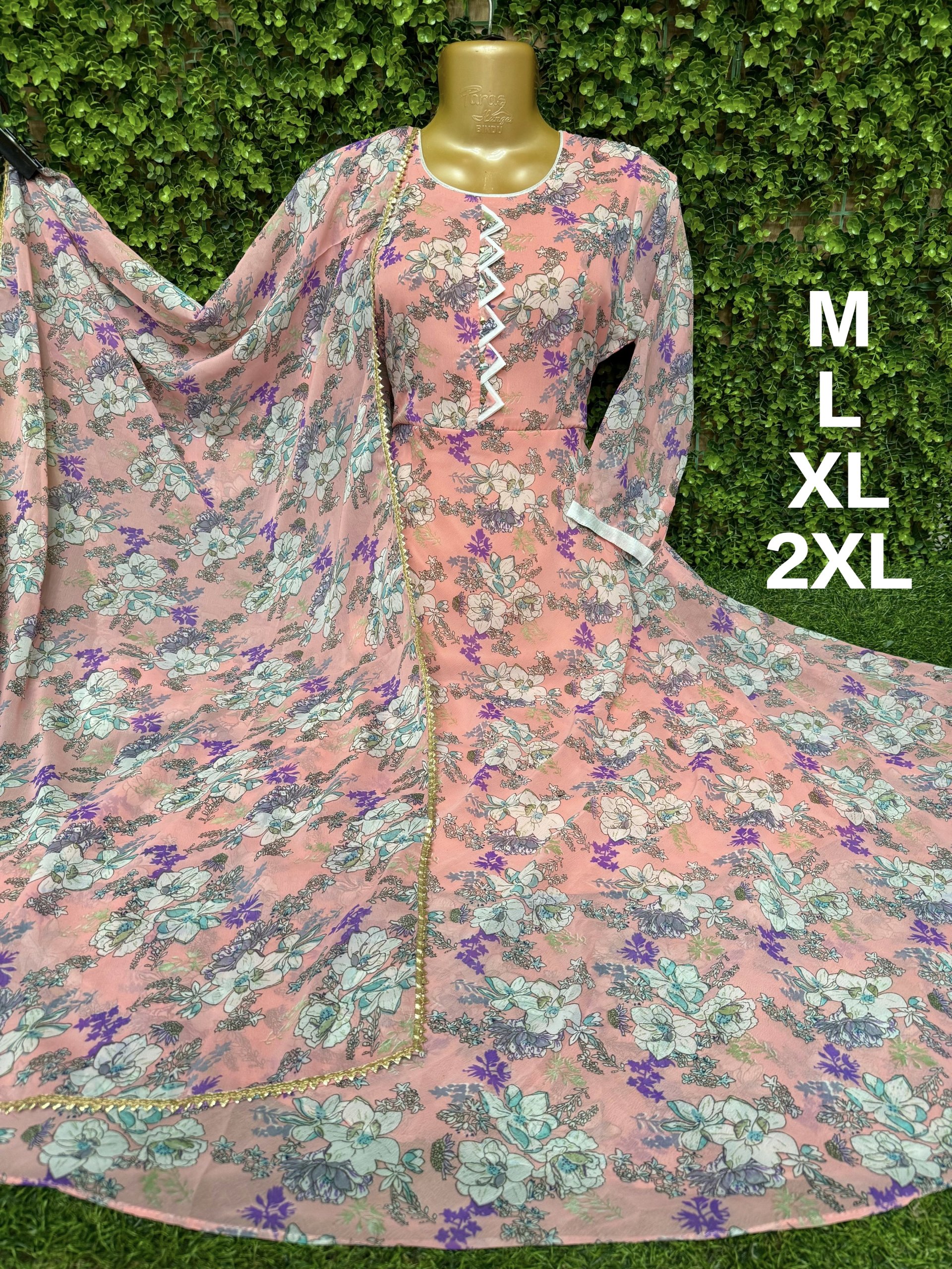 KURTI WITH SHAWL (GEORGETTE)