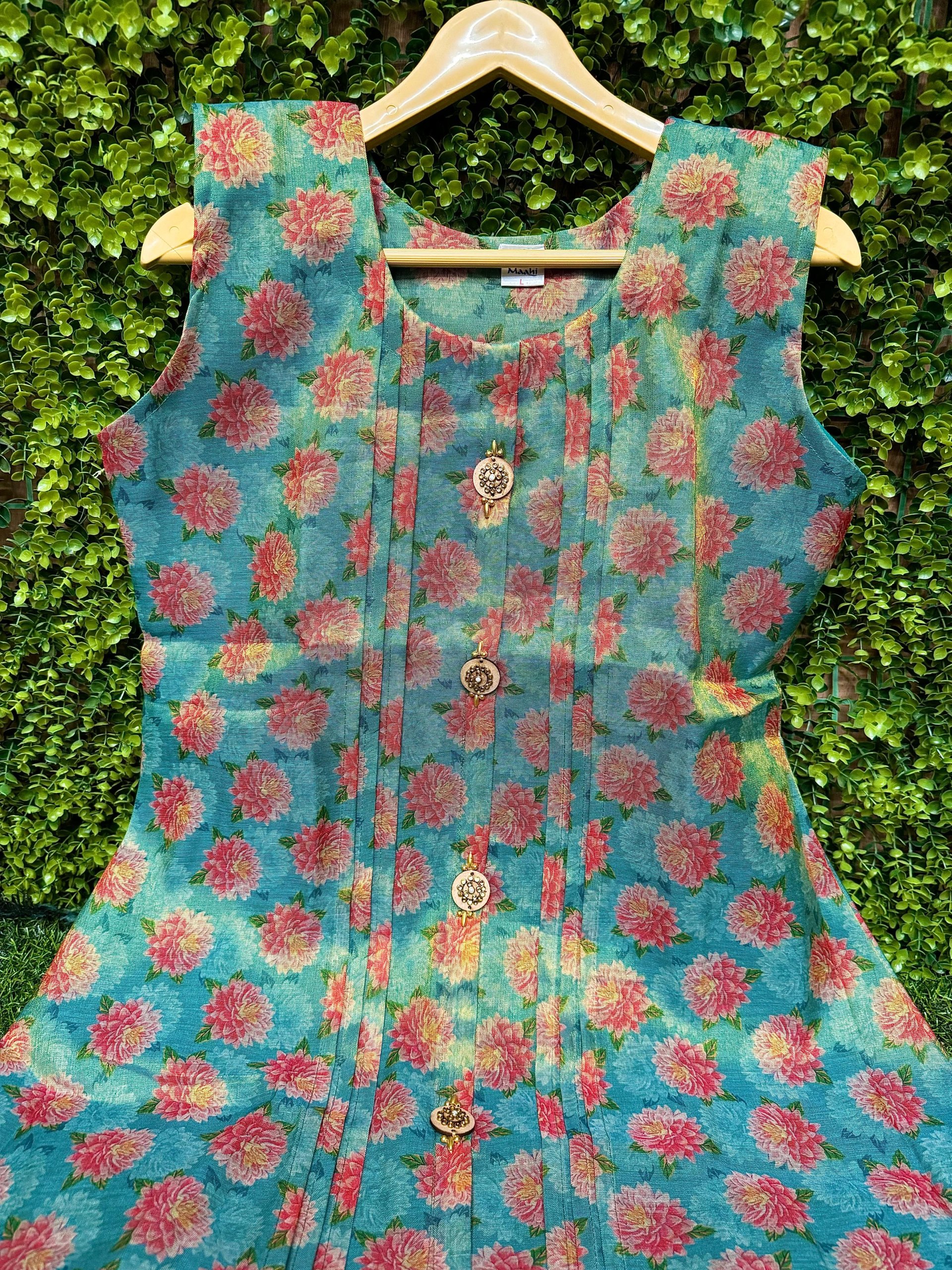 A LINE TISSUE KURTI