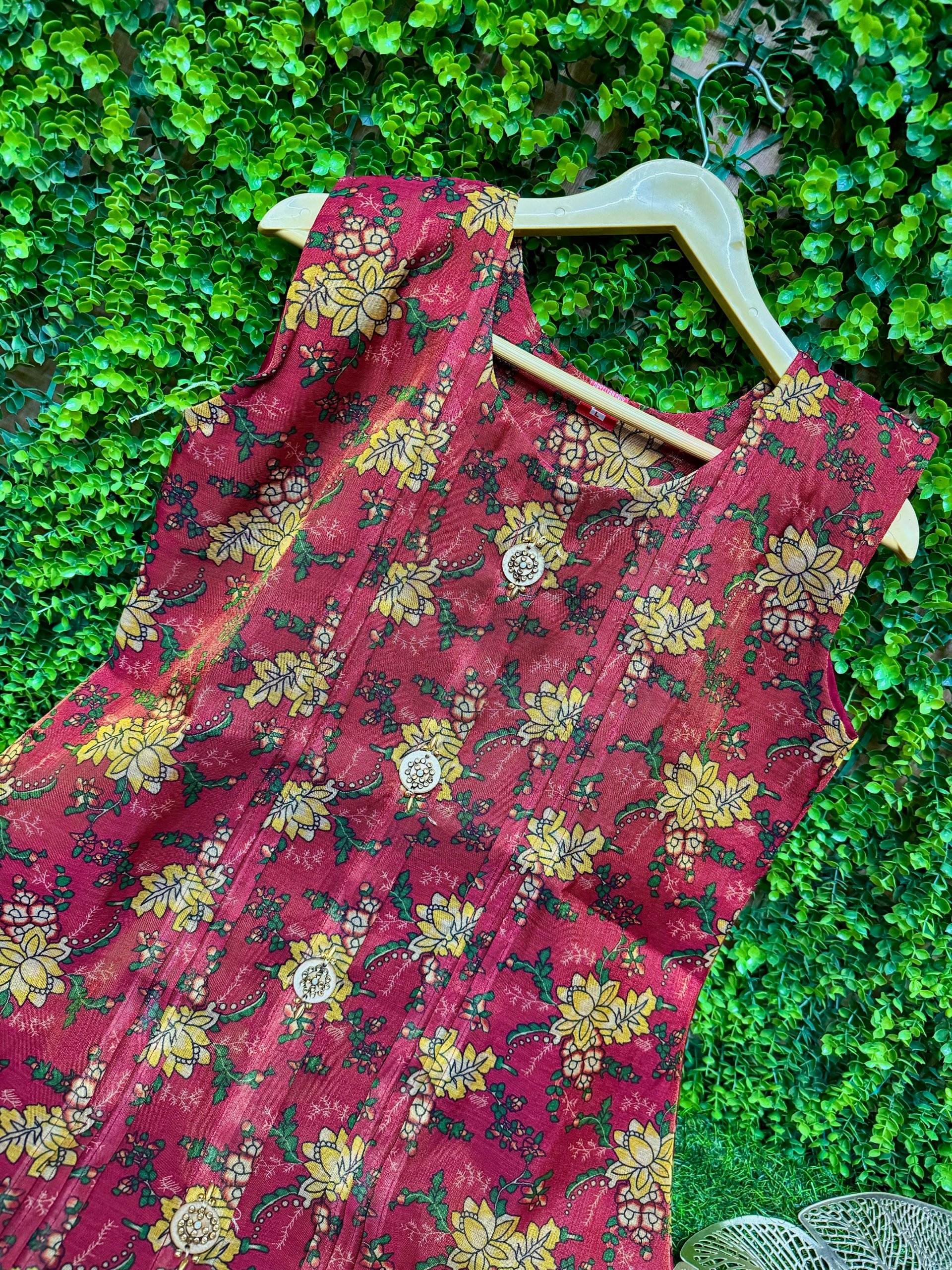 A LINE TISSUE KURTI